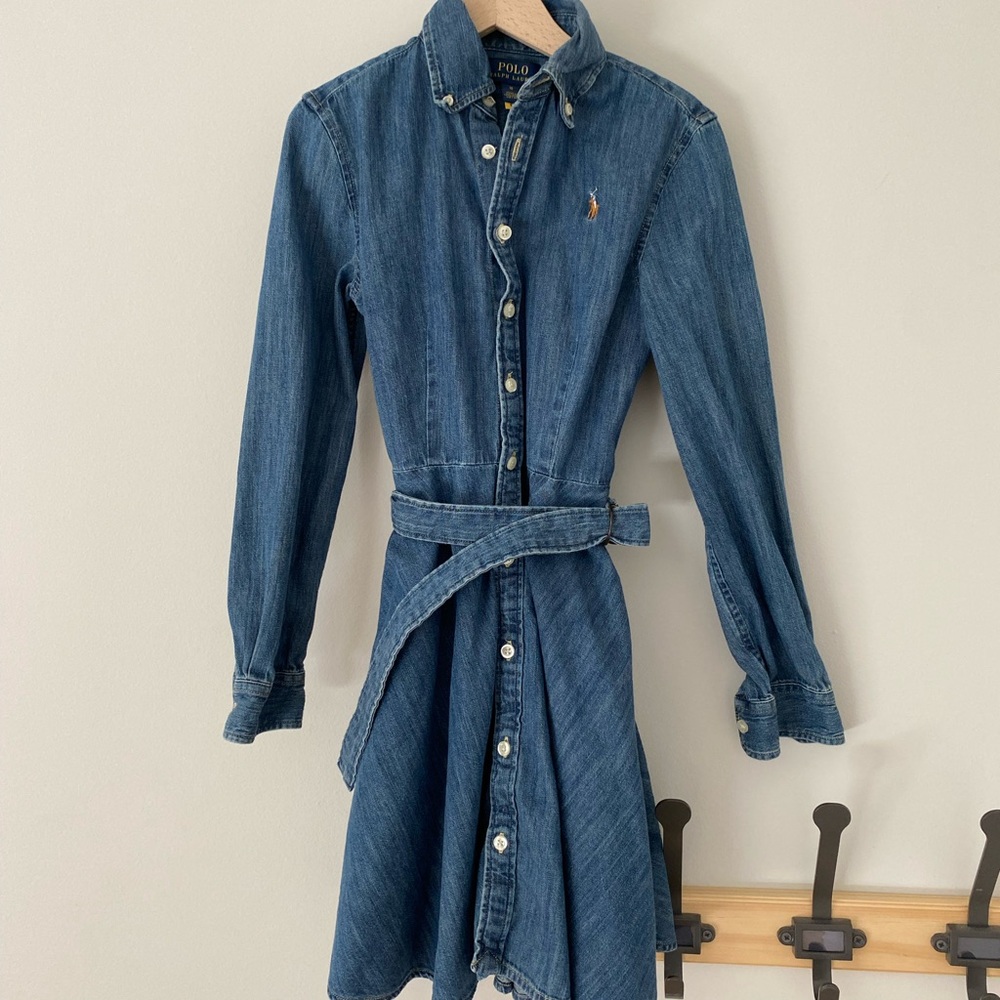 Polo by Ralph Lauren Blue Denim Kids Dress